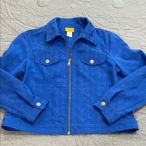 Ruby Rd. Vibrant Blue Jean Jacket 10P